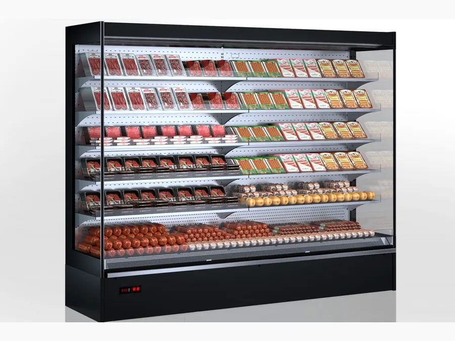 Vitrine verticale sans portes